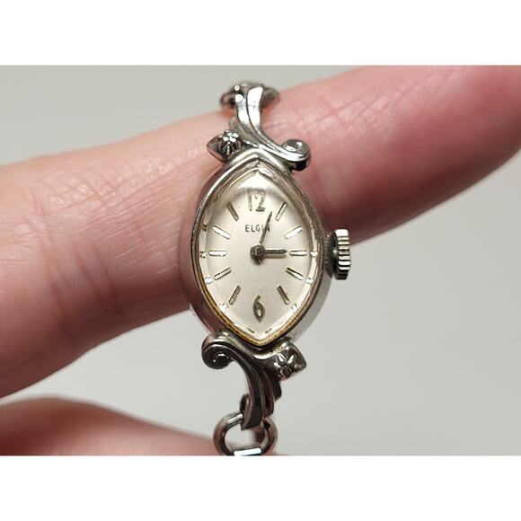Vintage 10K GP & Diamond Lady Elgin Woman’s Watch 17 Jewels 4987 YLB - Working main image 5